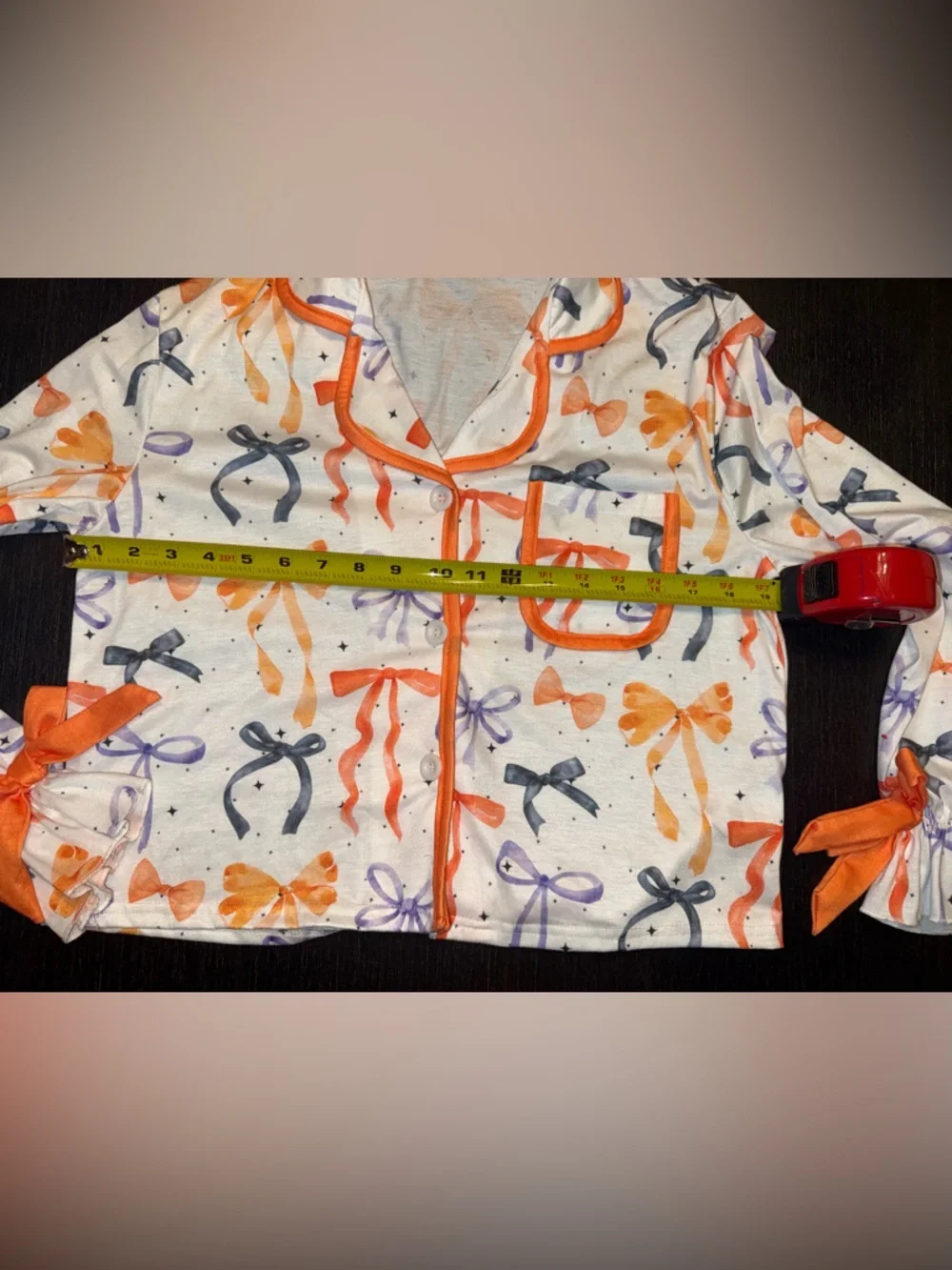Primark White Elastic Waistband Shorts with Orange and Purple Star Print